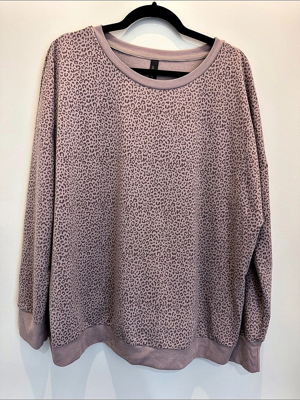 MONDETTA Animal Print Sweatshirt in light purple XXL